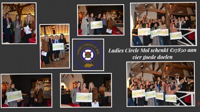 Ladies Circle Mol schenkt genereuze donatie van 17850 euro aan haar goede doelen