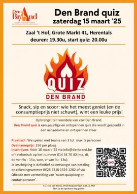 flyer Den Brand quiz Herentals 2025