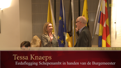 Tessa Knaeps bij haar eedaflegging