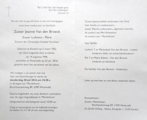 Zuster Jeanne  overleden 01