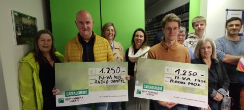 N-VA Mol schenkt 2500 euro aan lokale radio’s