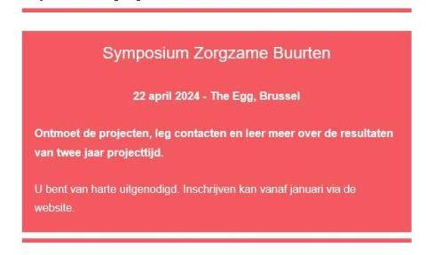 Symposium zorgzame buurten