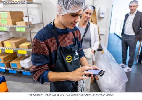 De provincie Antwerpen ondersteunt app voor kwetsbare werknemers van TWERK in Herentals  